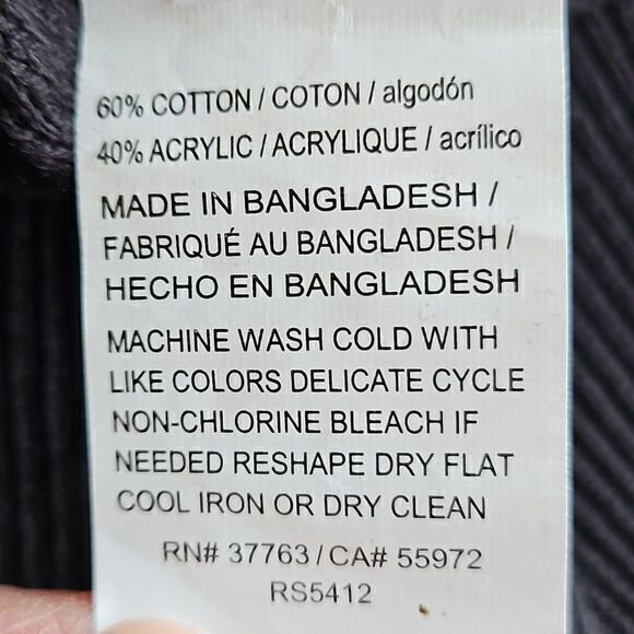 Perry Ellis Black Waffle Knit Long Sleeve Pullover 1/4 Zip Sweater Sz M New - Picture 8 of 14